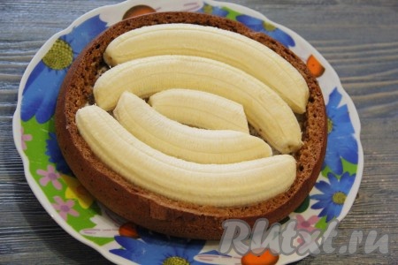 Творожный торт с бананами