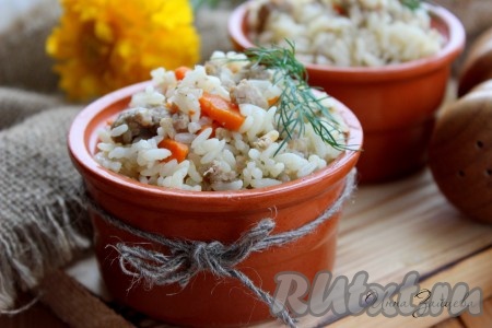 Рис с овощами и фаршем