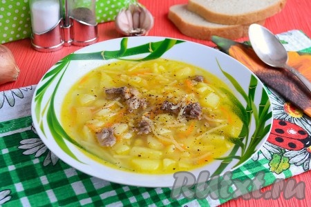 Суп из тушенки с картошкой и вермишелью