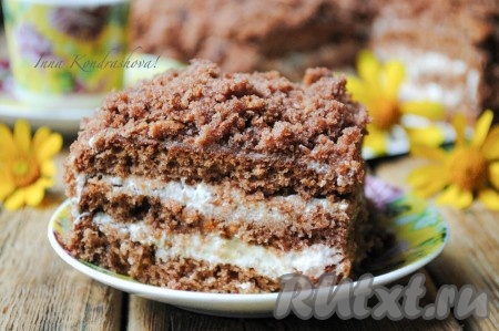 Шоколадный торт со сметанным кремом "Поль Робсон"