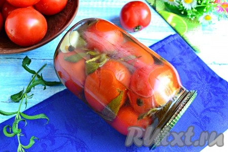 Рецепт помидоров с мятой на зиму