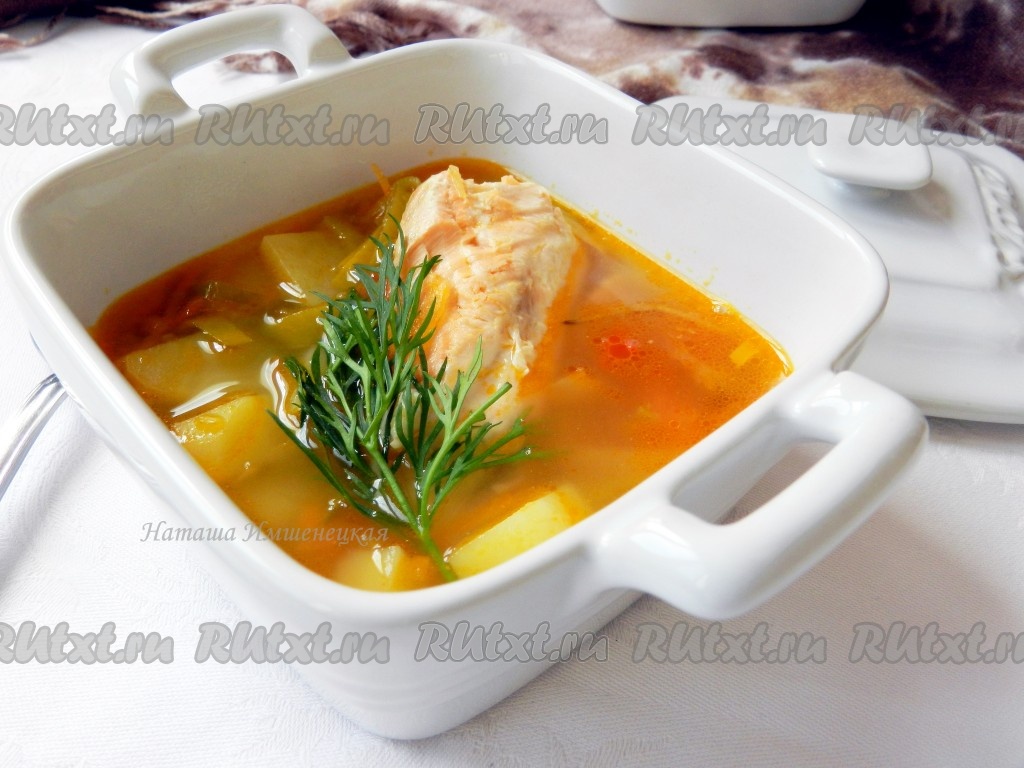 Рыбный суп из лосося рецепт