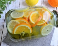 "Мохито" с апельсином, лимоном и мятой на зиму