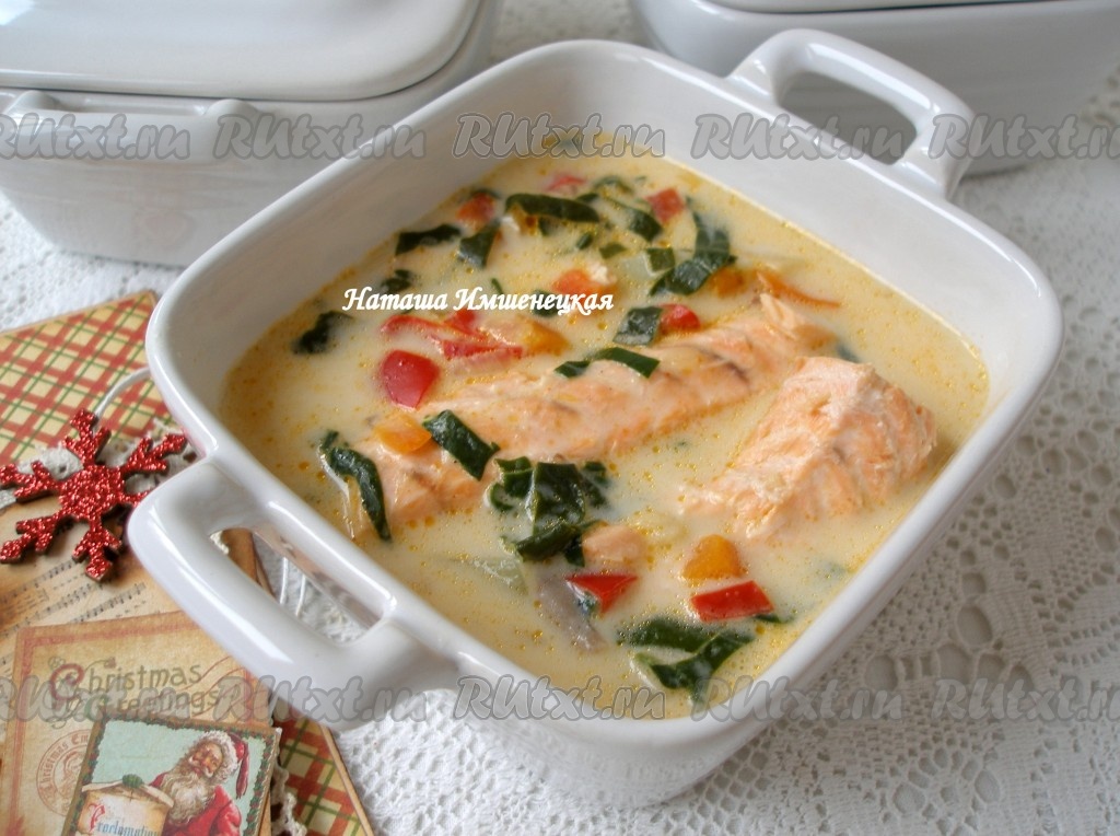 Сырный суп с форелью рецепт