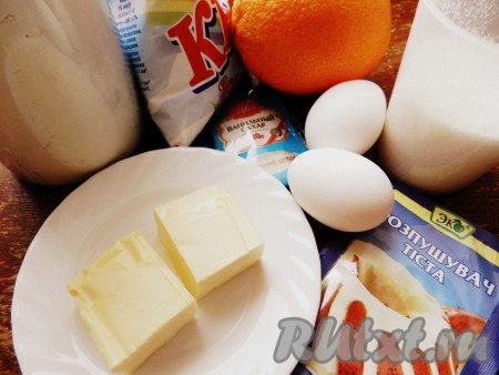 Ингредиенты для приготовления кексов с апельсинами