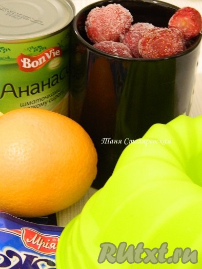 Ингредиенты для приготовления фруктового желе