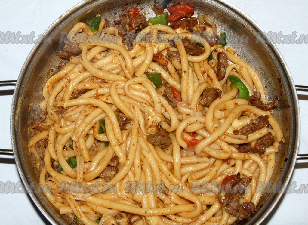 Рецепт макароны с мясом фото