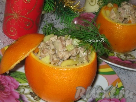 Апельсиновые "бочонки" - оригинальное горячее блюдо на праздничный стол