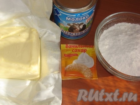 Ингредиенты для приготовления вафельных трубочек с масляным кремом