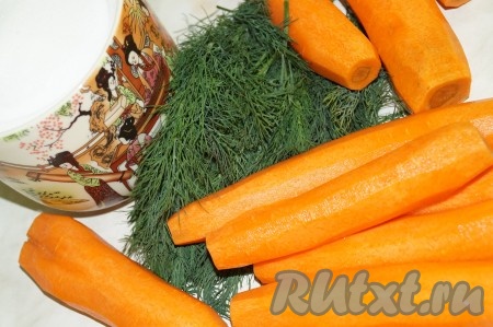 Продукты, которые понадобятся для того, чтобы засолить морковь на зиму