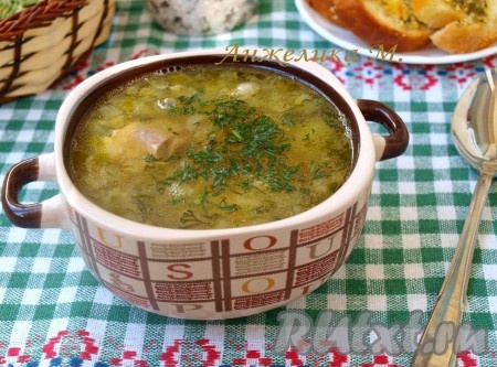 Суп из говядины с белой сухой фасолью