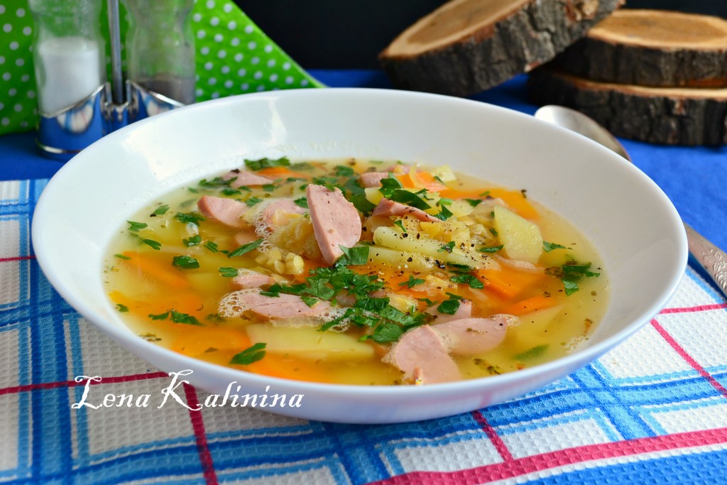Гороховый суп с колбасой в мультиварке - пошаговый рецепт с фото на баштрен.рф