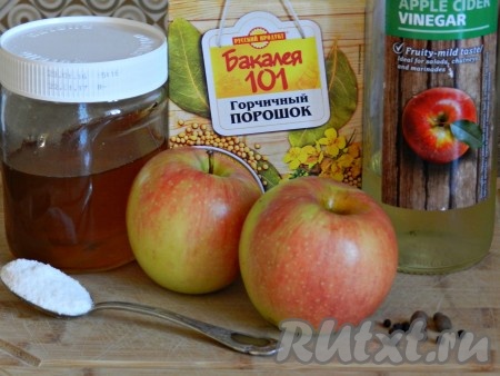 Ингредиенты для приготовления яблочной горчицы