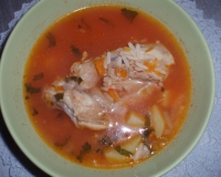 Куриный суп с рисом и томатным соком