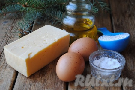 Ингредиенты для приготовления сырных шариков во фритюре