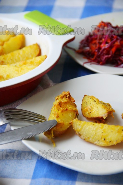 Как приготовить рецепт Вареный картофель, запеченный с чесноком