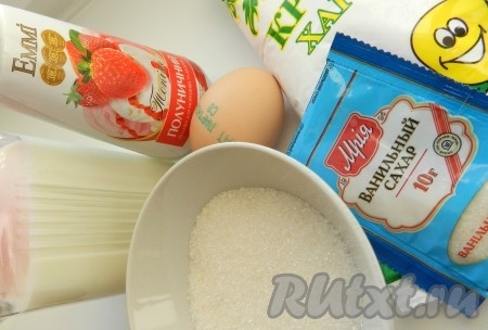 Ингредиенты для приготовления молочного киселя с яйцом