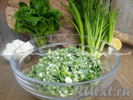 Салат из творога с зеленью