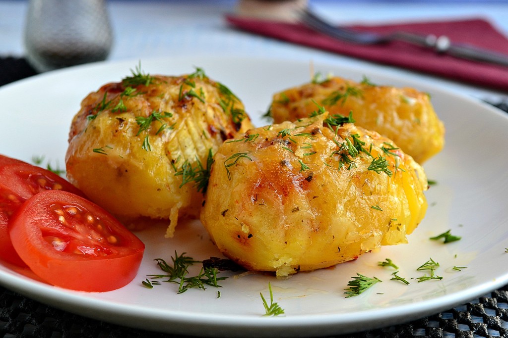 Сладкий картофель (батат) запеченный с козьим сыром — Modern family cook