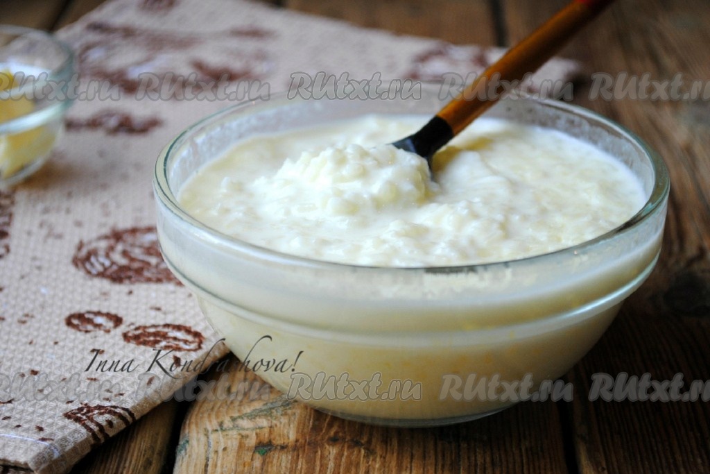 Рисовая каша на молоке: рецепт приготовления в кастрюле