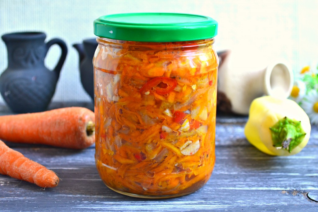 Болгарский салат на зиму с морковью – пошаговый рецепт приготовления с фото