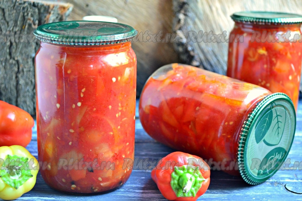 1. Лечо из болгарского перца с помидорами – классический рецепт