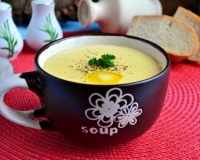 Суп-пюре из картофеля с плавленным сыром