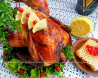 Курица, запеченная с медом и горчицей