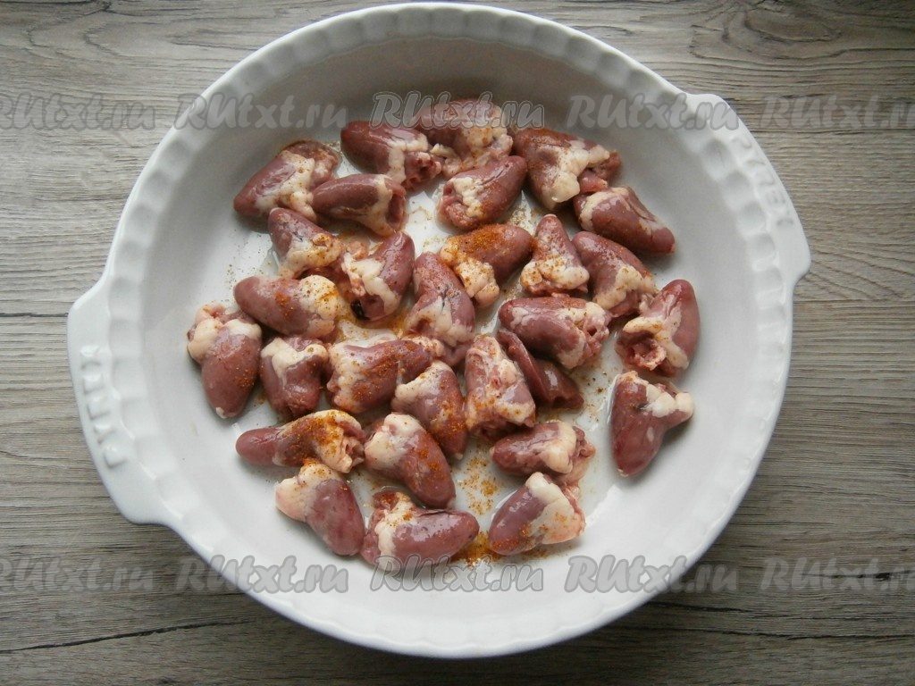 Сердечки куриные рецепт в духовке на шпажках рецепт с фото