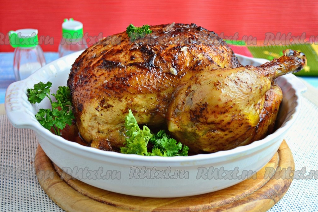 Курица в соевом соусе в духовке целиком - 9 пошаговых фото в рецепте