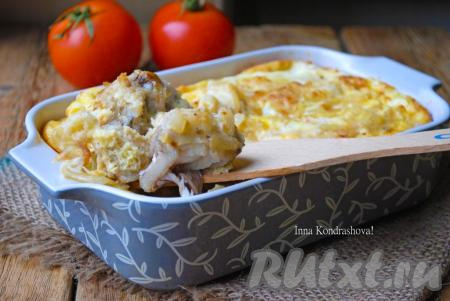 Минтай в омлете в духовке