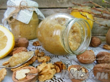 Рецепт меда с грецкими орехами и лимоном