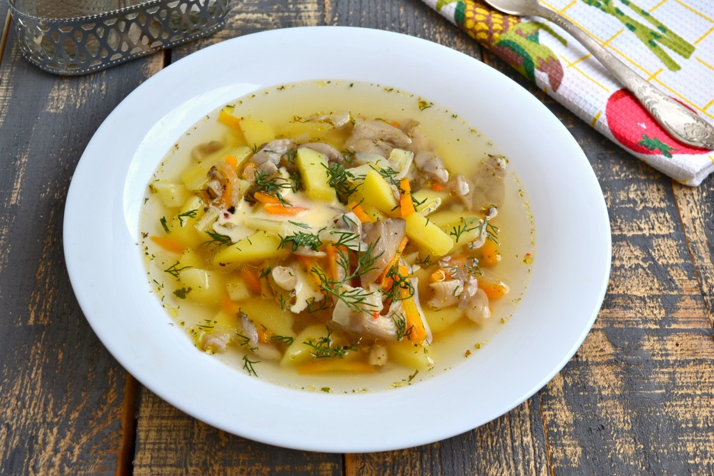 Крем-суп из вешенок со сливками, пошаговый рецепт на ккал, фото, ингредиенты - Едим Дома