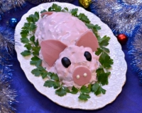 Салат "Свинка" на Новый год