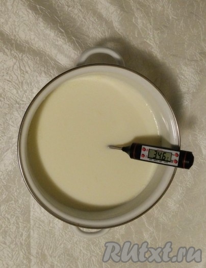 В пастеризованное и охлажденное до 30-36 градусов молоко внести 3 мл 10% раствора хлорида кальция. 