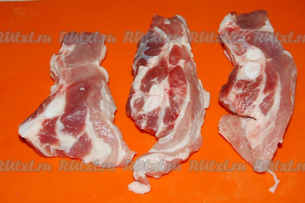 Тушеные свиные ребрышки - 10 пошаговых фото в рецепте