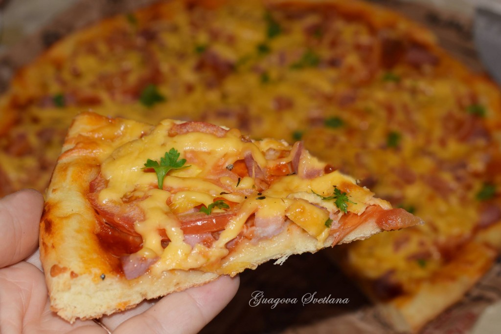 Пицца на кефире в духовке — рецепт с фото | Рецепт | Идеи для блюд, Рецепты еды, Еда