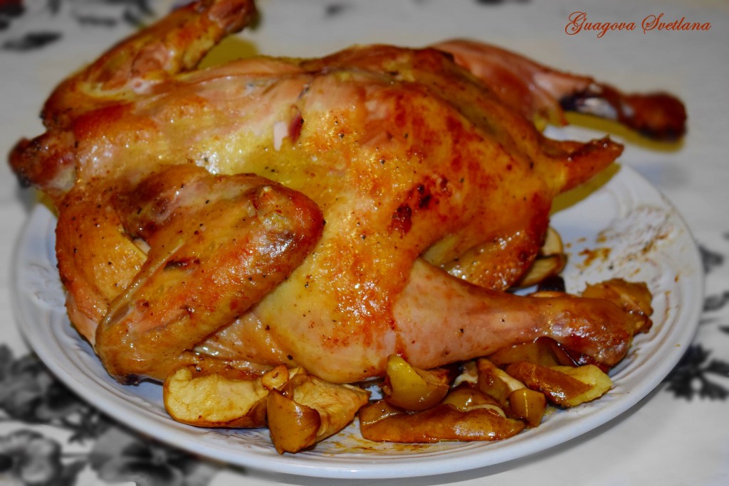 рецепт целой курицы в духовке в майонезе | Дзен