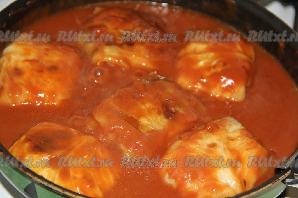 Голубцы в томатном соусе – пошаговый рецепт приготовления с фото