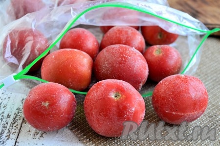 Как заморозить целые помидоры на зиму