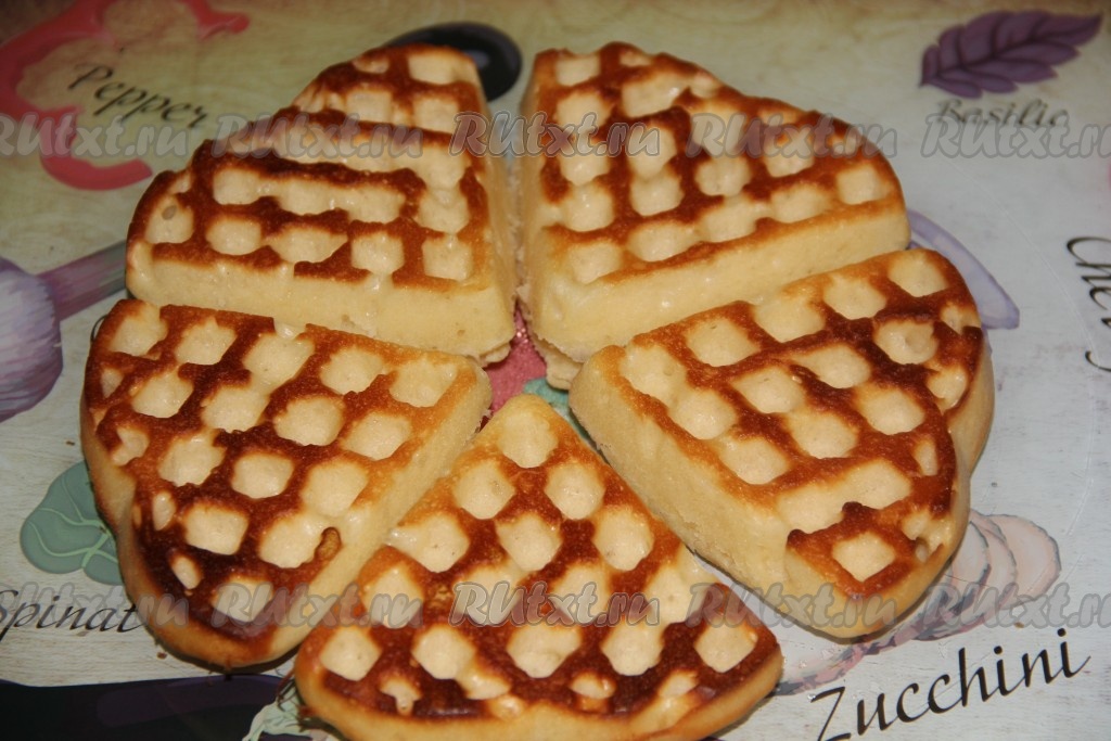 Печенье вафли в форме на газу рецепт с фото