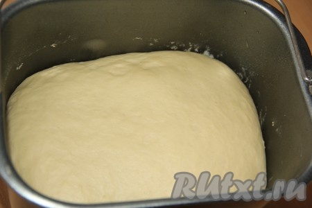 Для того чтобы выполнить замес теста руками, нужно соединить тёплое молоко (его температура должна быть, примерно, 40 градусов), кефир комнатной температуры, сахар и сухие дрожжи, перемешать и оставить на 10 минут. За это время дрожжи активируются и на поверхности появится пенная "шапочка". По прошествии времени в дрожжевую смесь добавить яйцо, не горячее растопленное сливочное масло, перемешать, добавить соль и, постепенно подсыпая муку, замесить мягкое и нежное тесто. Хорошо вымесить тесто и оставить его в миске под полотенцем в тёплом месте, примерно, на 1,5 часа. Тесто поднимется и в несколько раз увеличится в объёме.

