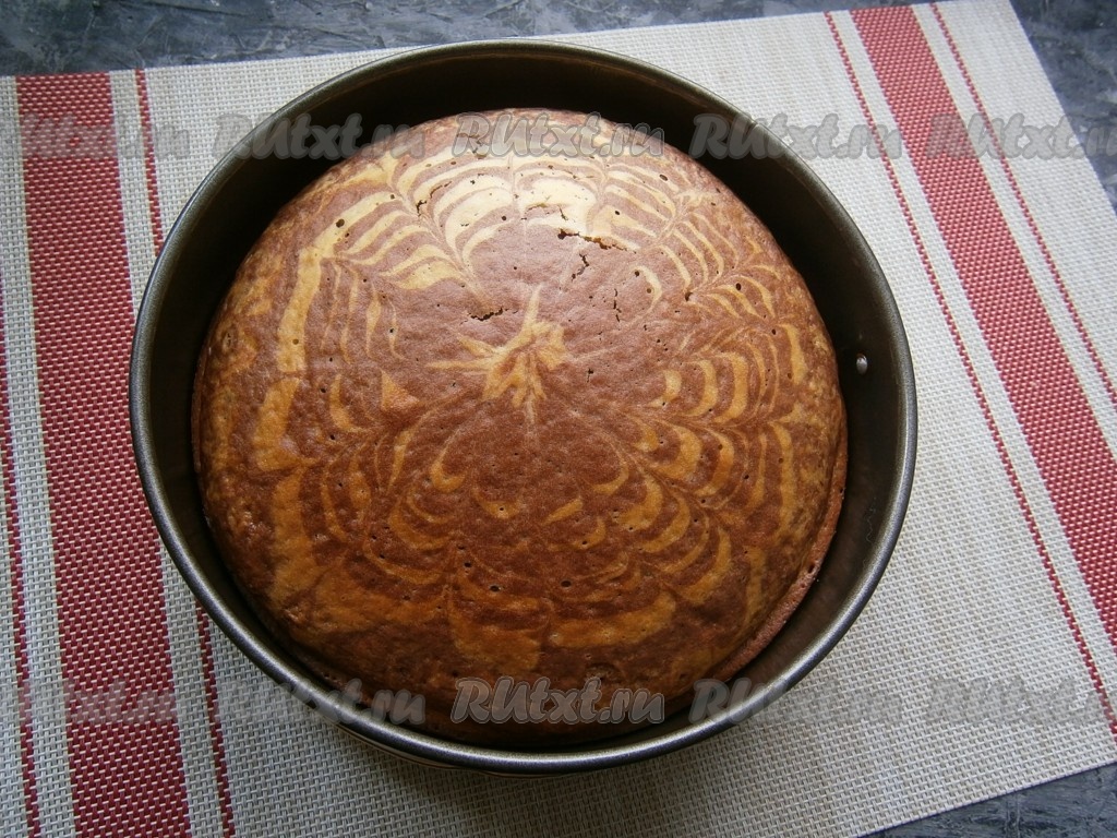Пирог Зебра, рецепт с фото пошагово