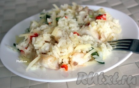 Рецепт риса с рыбой
