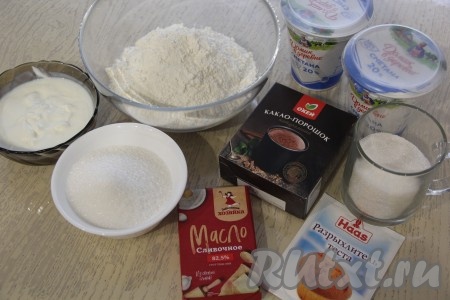 Подготовить продукты для приготовления сметанного торта "Мишка на Севере".