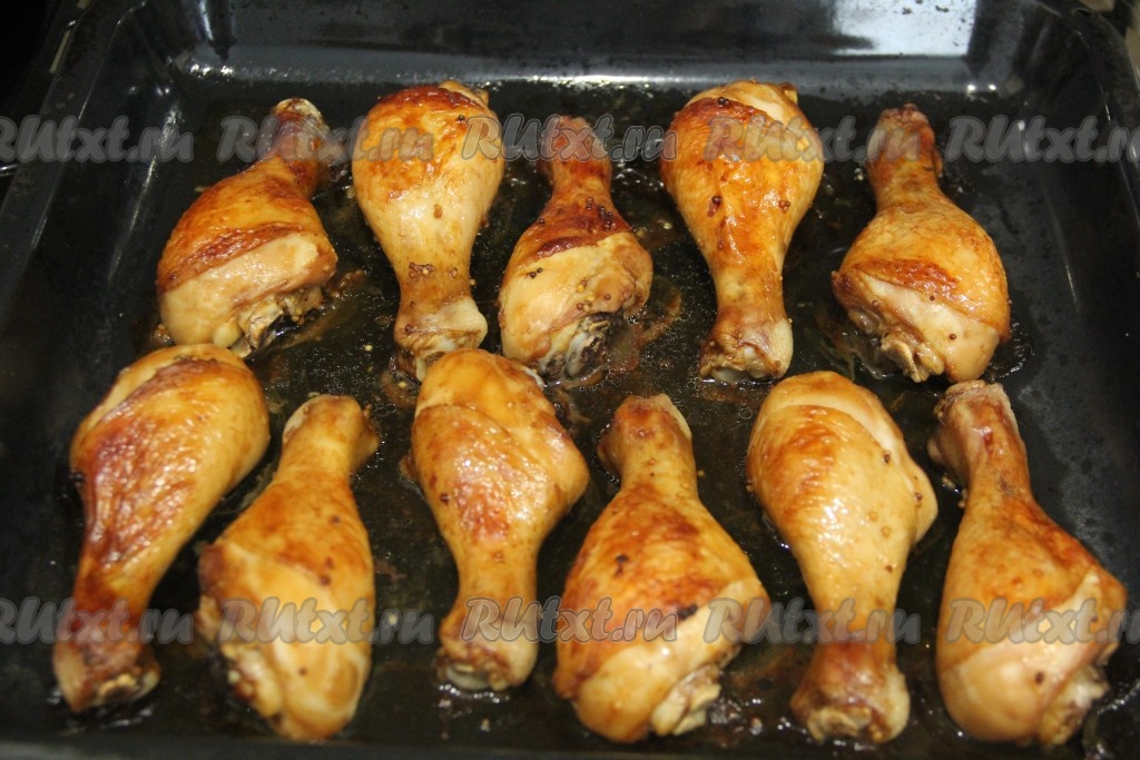 Куриные ножки с корочкой в соусе в духовке