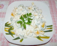 Салат с огурцом и болгарским перцем