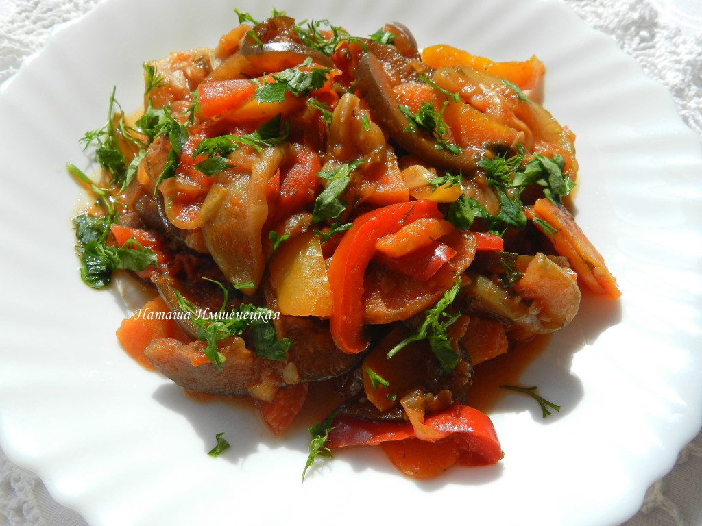 ​Овощное рагу с баклажанами и кабачками — рецепт с фото пошагово