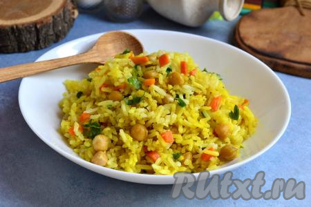 Рис с нутом и овощами