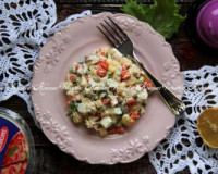 Салат "Оливье" с сыром